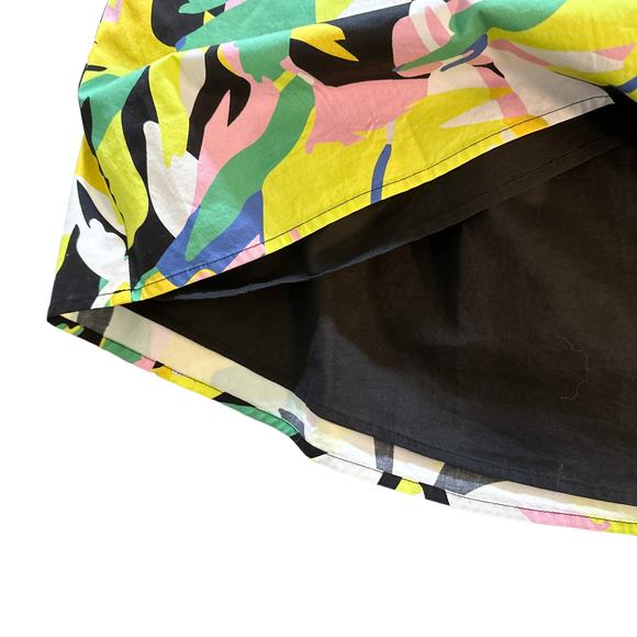 Crosby Isla Colorful Ruffle Short Sleeve V Neck Dress Exotic Tropics Print XS - Picture 10 of 14